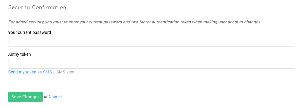 Screenshot showing security confirmation prompt