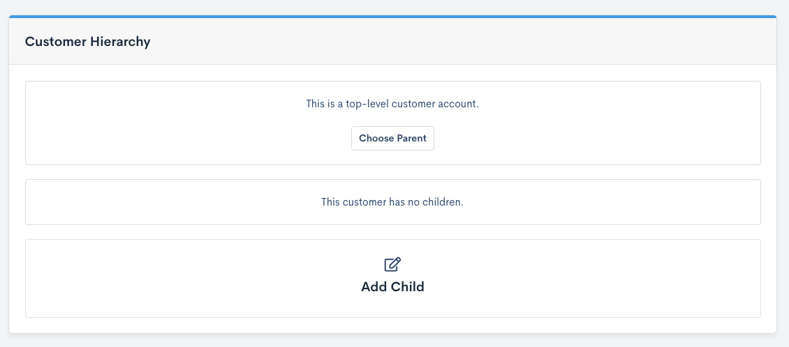 Edit Customer to add parent