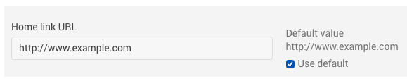 Home link URL field on signup page