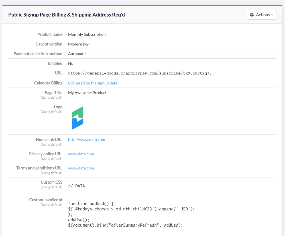 Overview of Public Signup Page settings