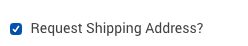 Shipping address requirement on signup page
