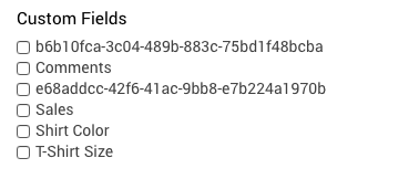 Custom fields option on signup page
