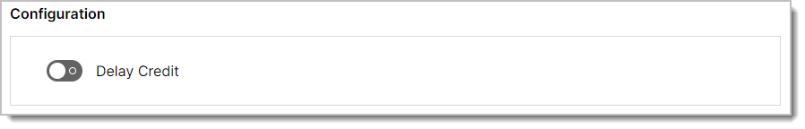 Delay credit options