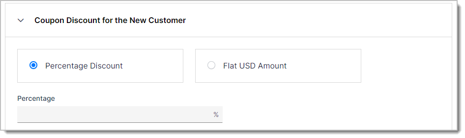 Coupon discount options