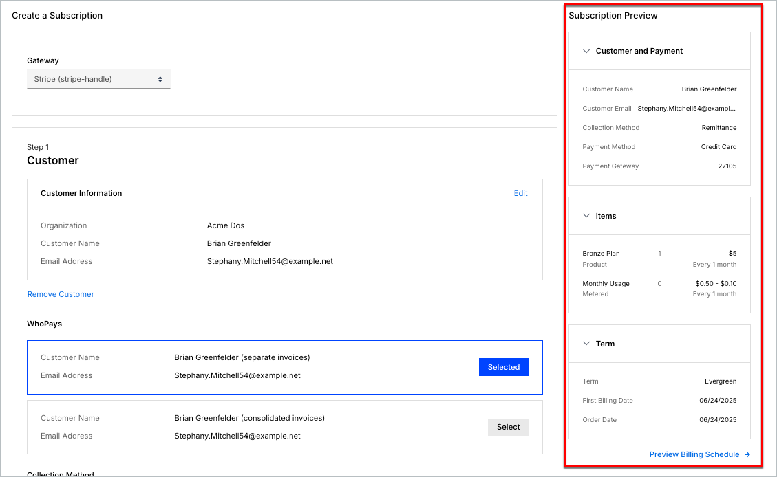 Subscription Preview screenshot