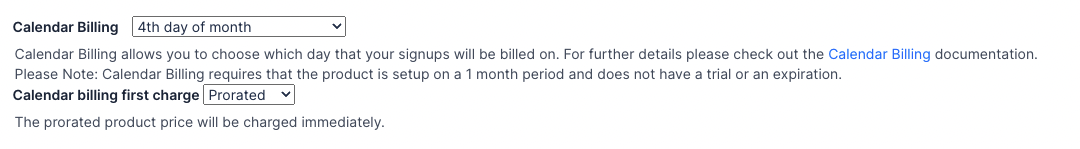 calendar billing